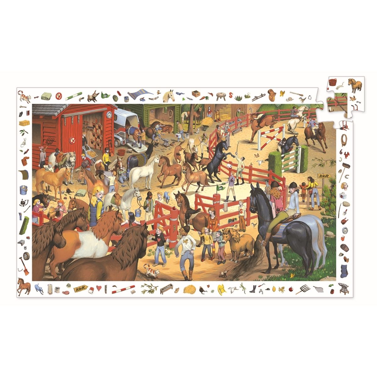 Djeco Puzzle Observation Pferde
