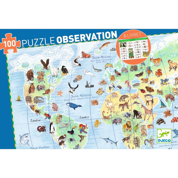 Djeco Puzzle Observation Tiere der Erde