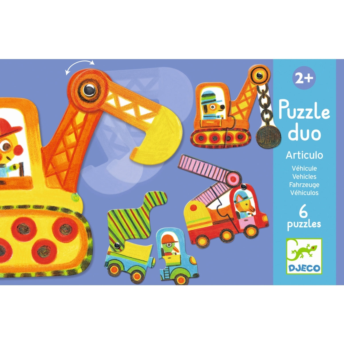 Djeco Puzzle duo Fahrzeuge