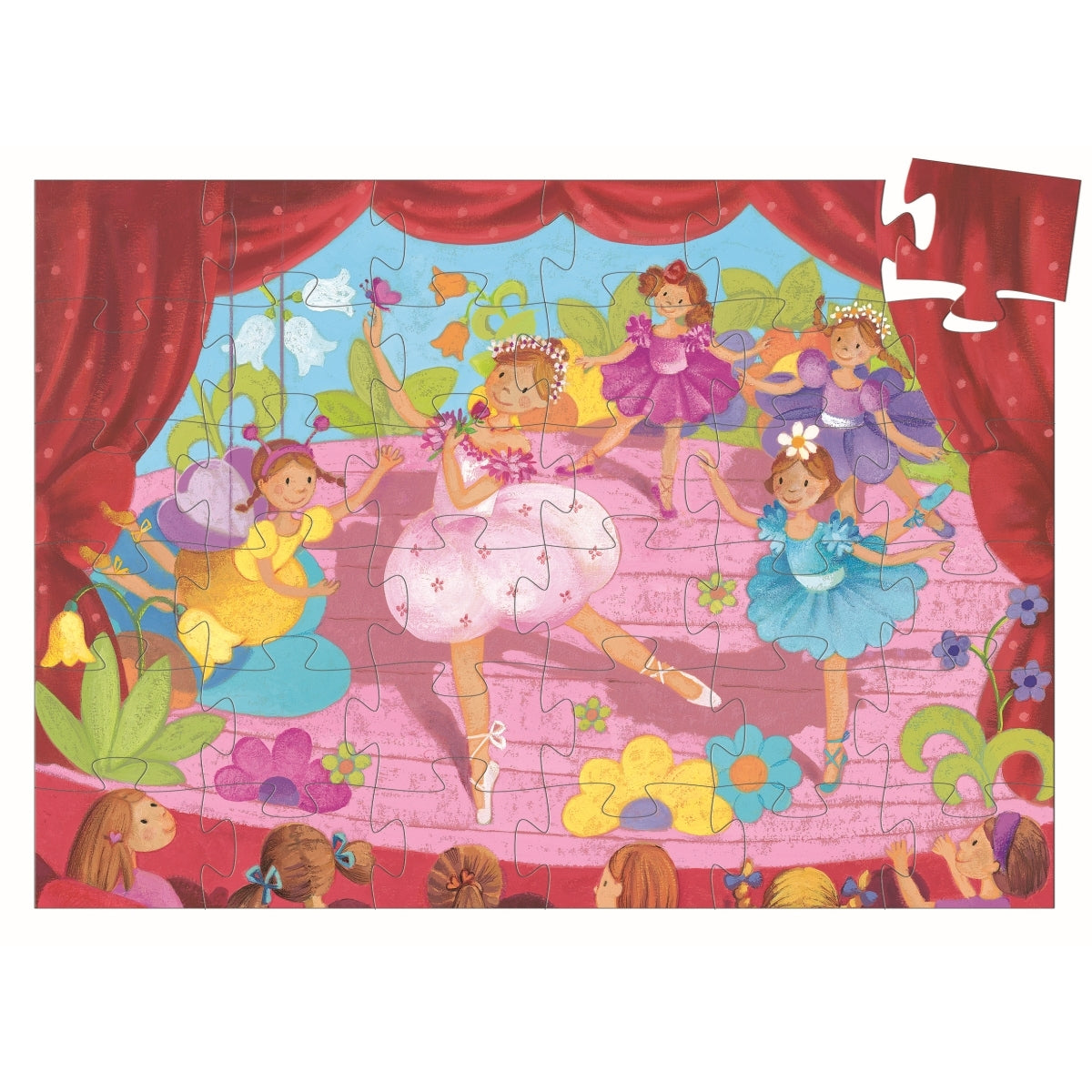 Djeco Puzzle Ballerina mit Blume