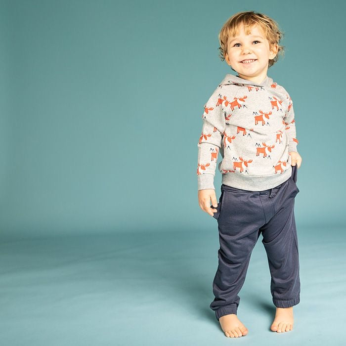 Sense Organics Pullover mit Kapuze grau Rentier