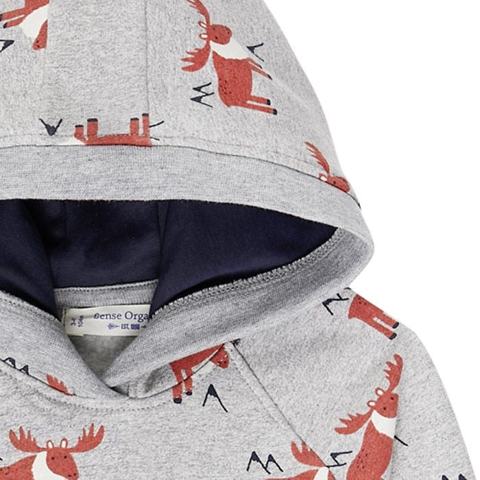 Sense Organics Pullover mit Kapuze grau Rentier