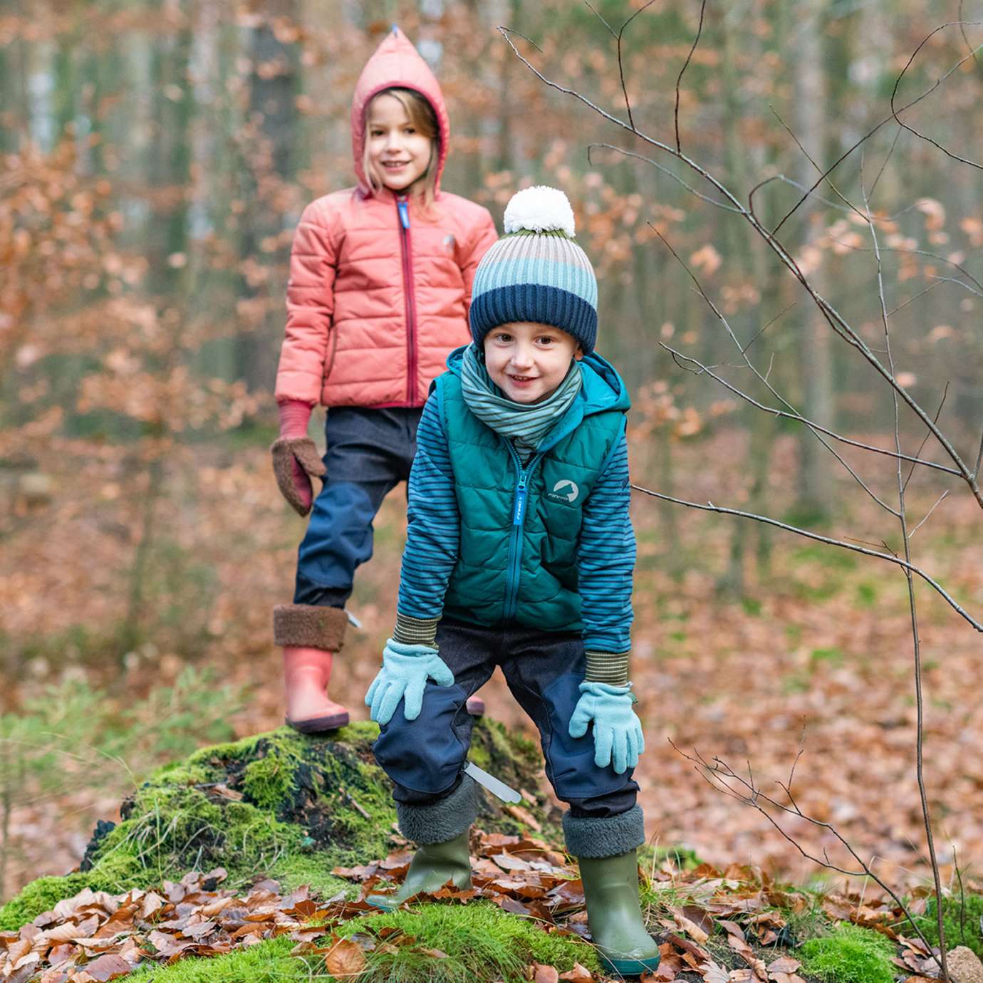Finkid Fingerhandschuhe aus Fleece Sormikas navy/red