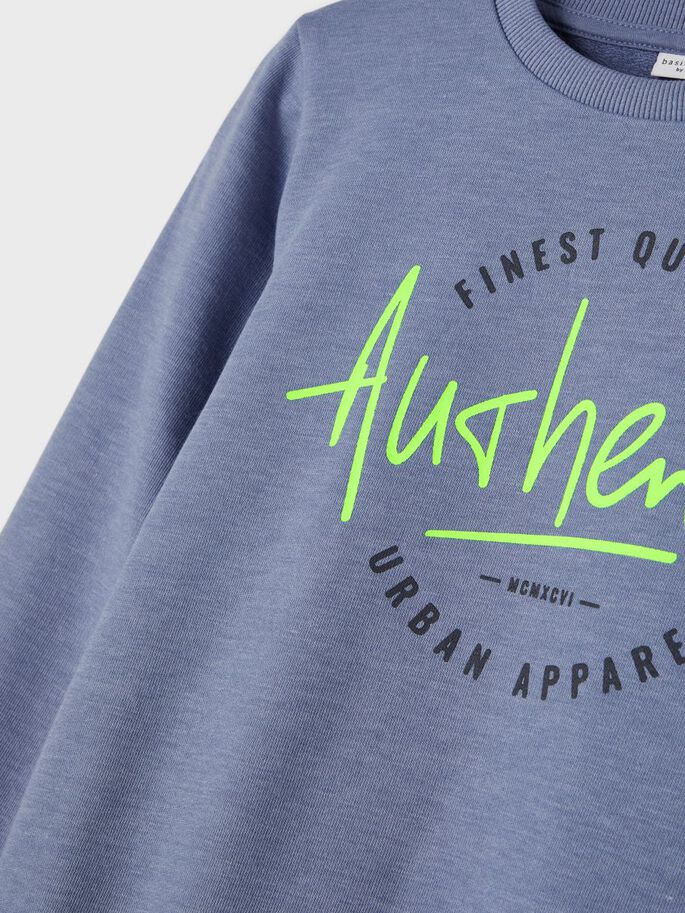 name it Pullover Blau mit Aufdruck „Authentic“