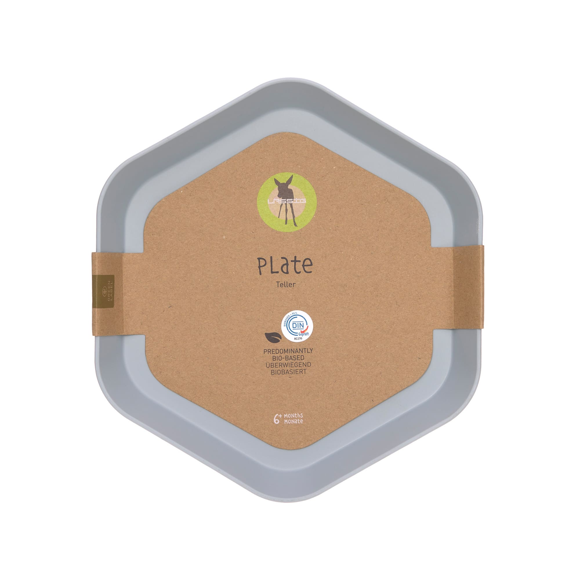 Lässig Kinderteller Geo in blau