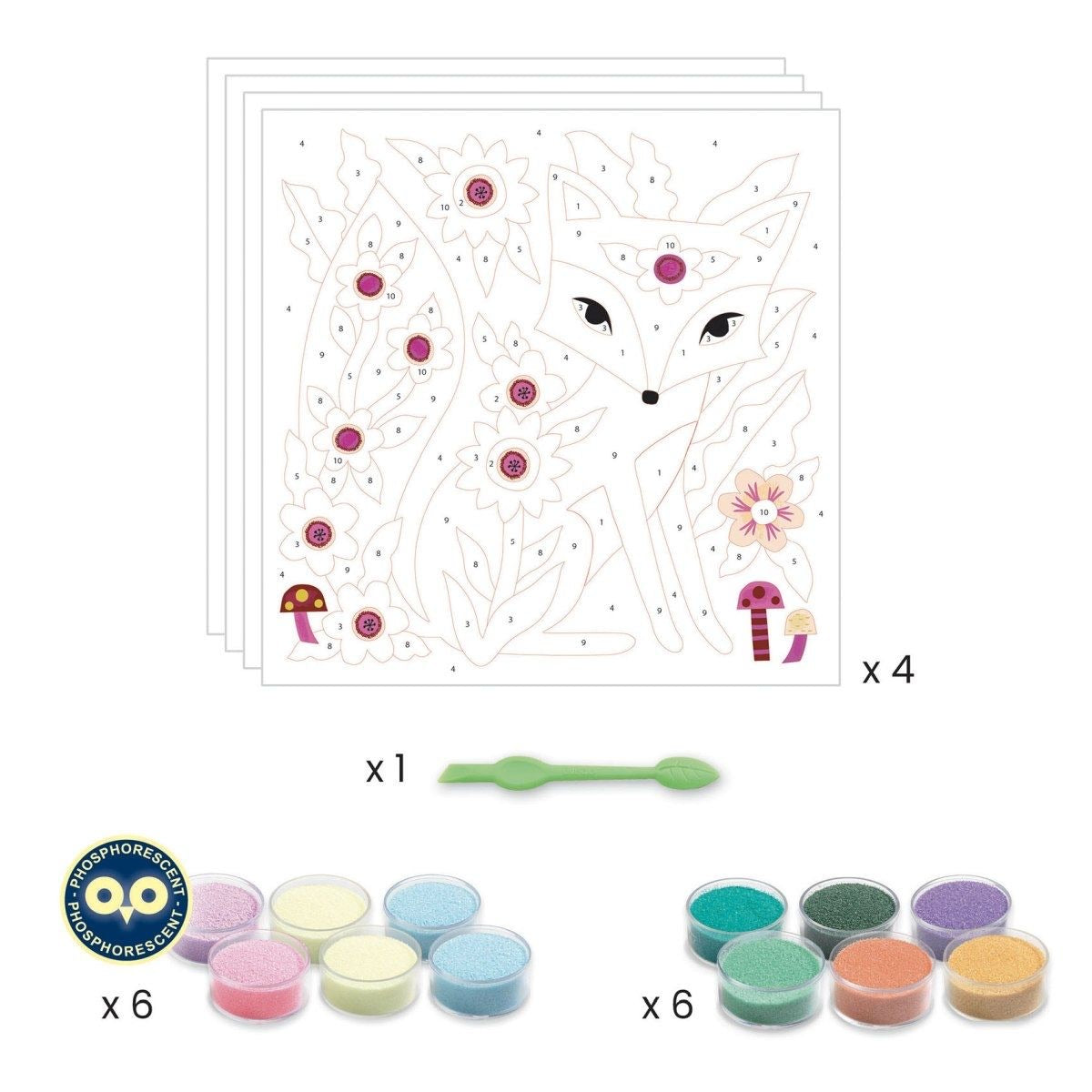 Djeco Schablonenbilder Bunter Sand