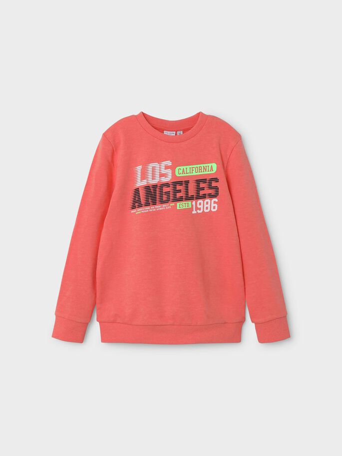 Name It Pullover Peach mit Druck „Los Angeles“