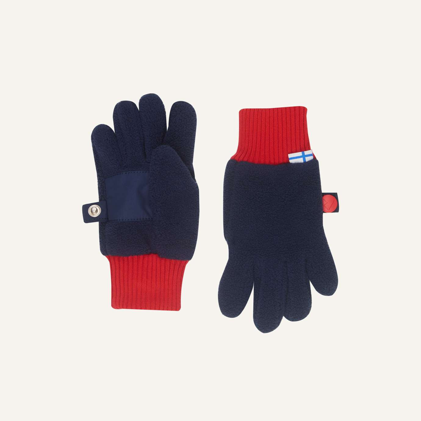 Finkid Fingerhandschuhe aus Fleece Sormikas navy/red