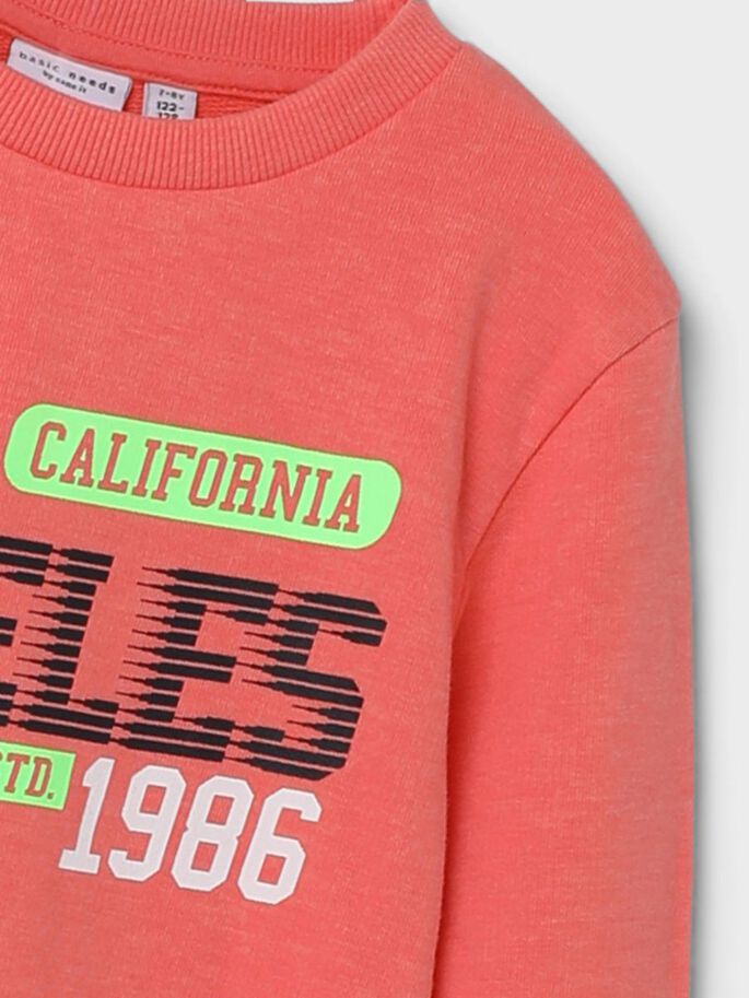 Name It Pullover Peach mit Druck „Los Angeles“