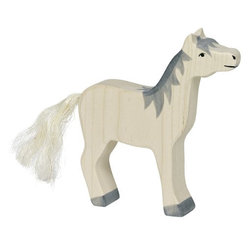 Holztiger Pferd Grau