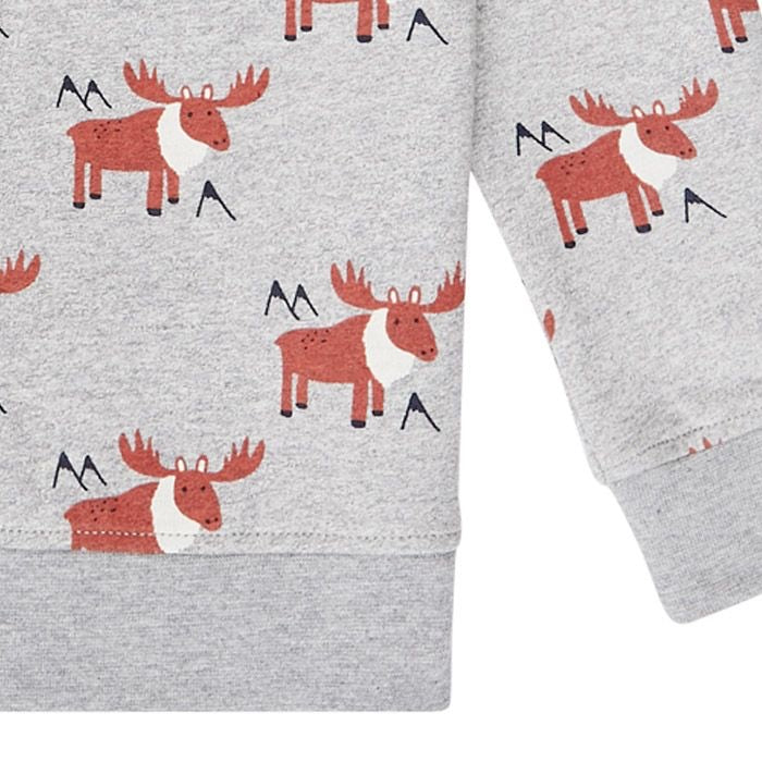 Sense Organics Pullover mit Kapuze grau Rentier