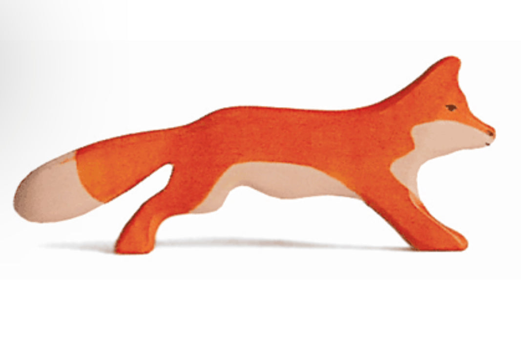 Holztiger Fuchs laufend