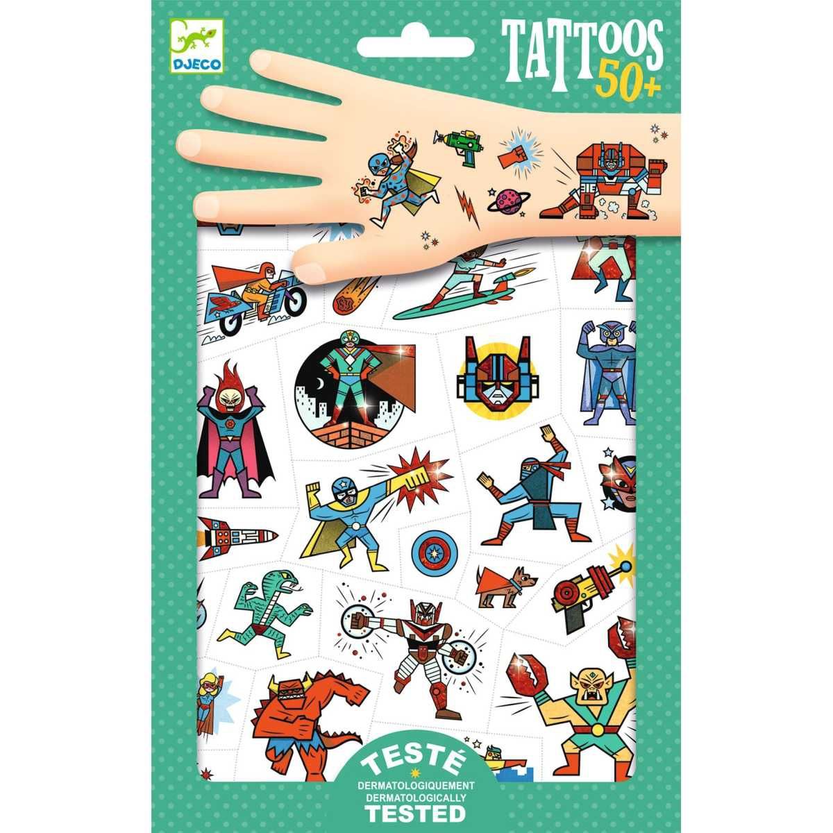 Djeco Tattoos Superheroes