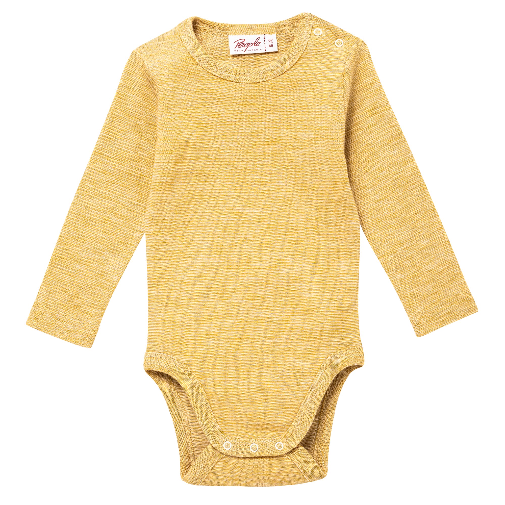 People Wear Organic Langarmbody Wolle-Seide GOTS