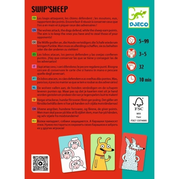 Djeco Kartenspiel Swip‘ Sheep