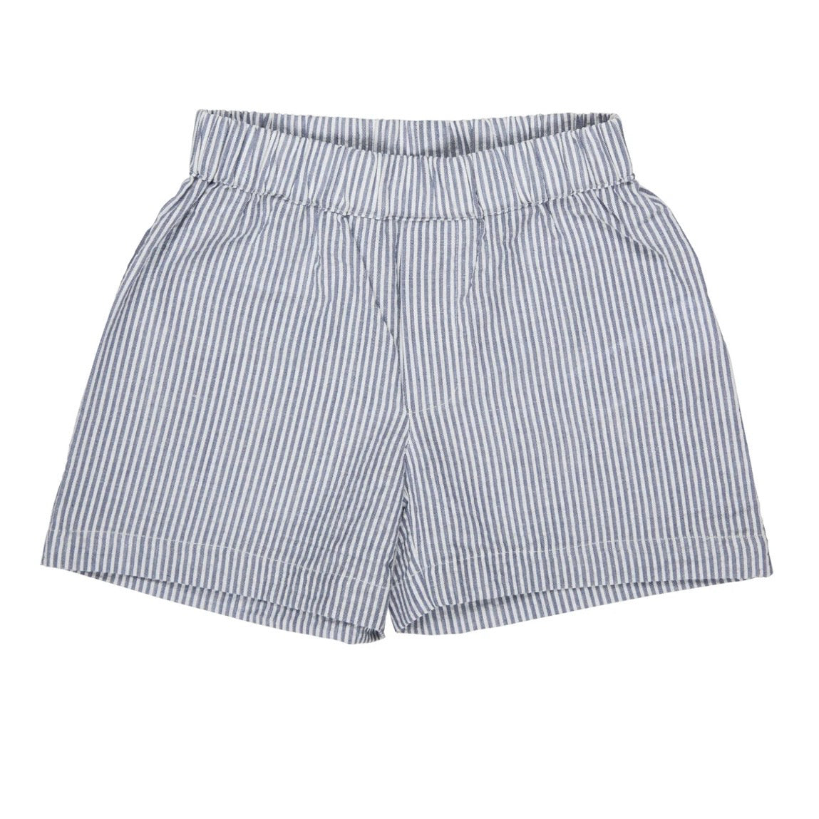 Pigeon Organics Shorts blau gestreift seersucker