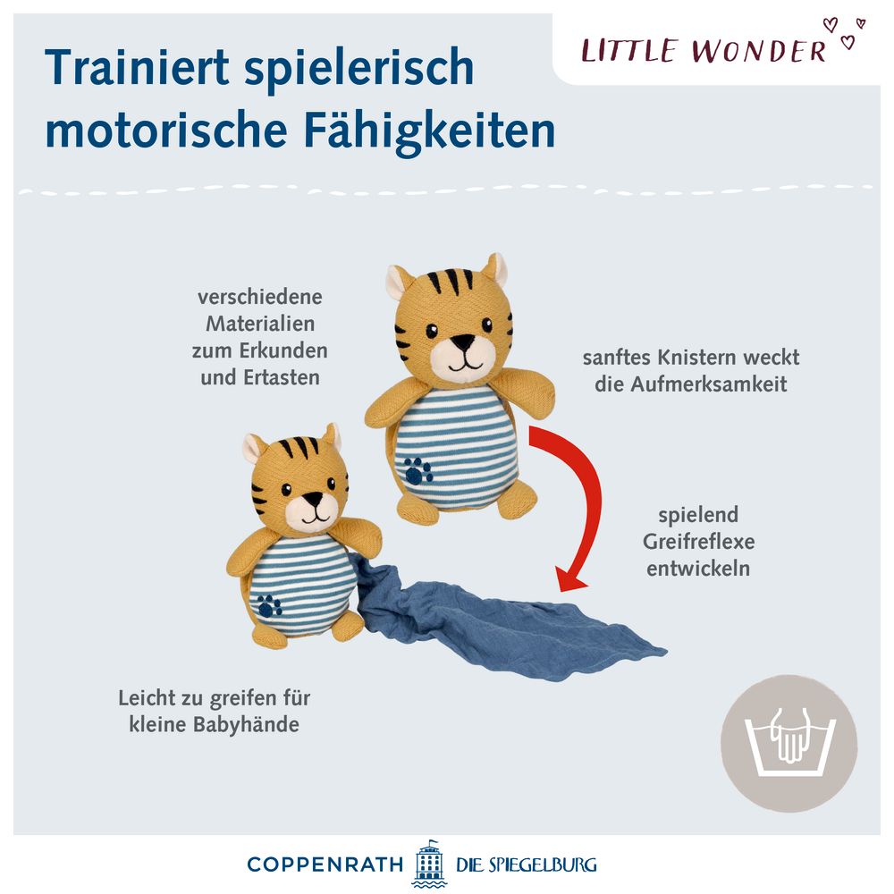 Die Spiegelburg Kuscheltier mit Schnuffeltuch Tiger