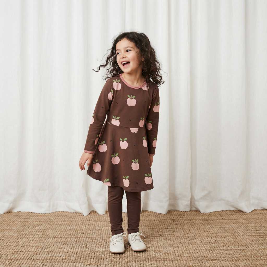 maxomorra langärmliges Kleid Apfel
