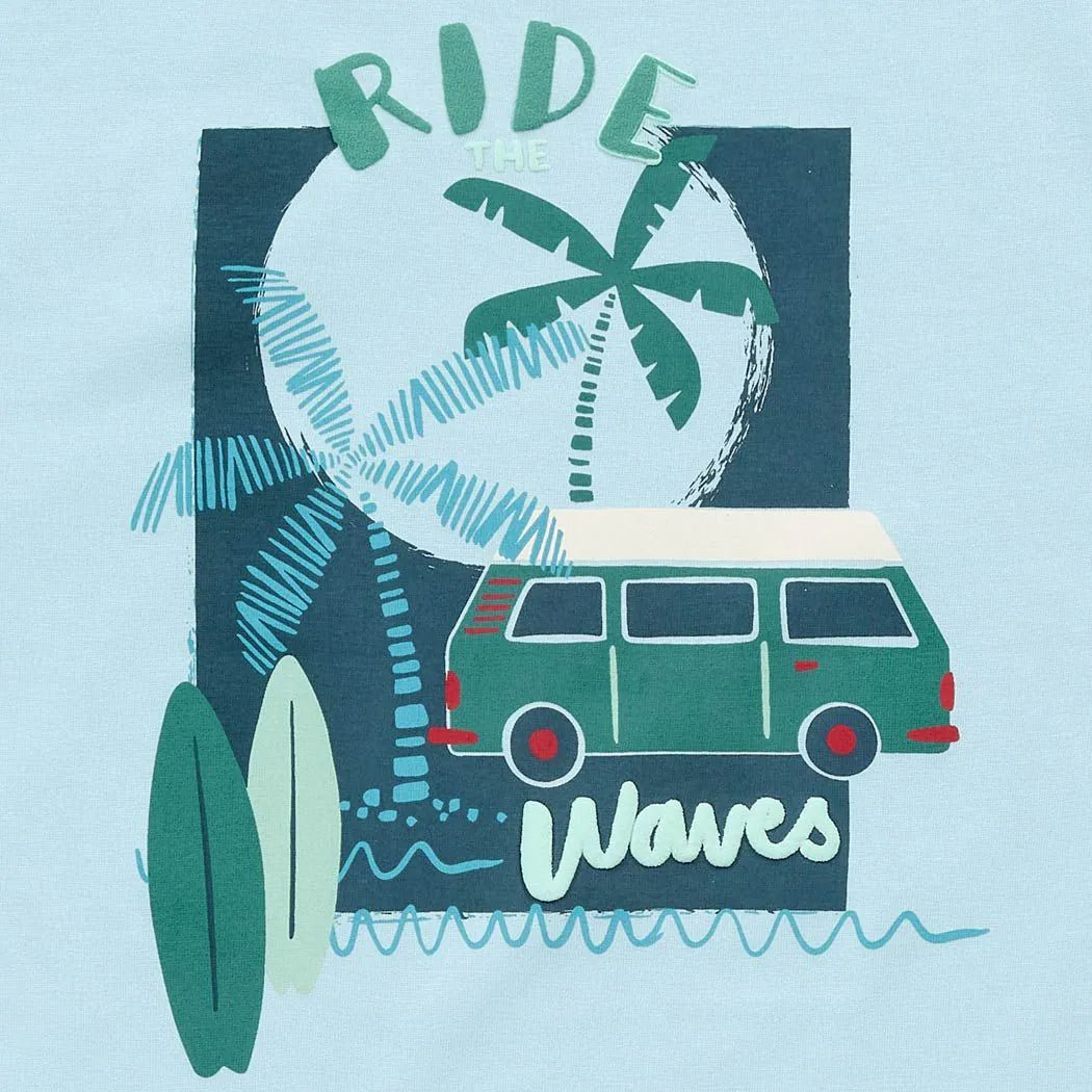 Sense Organics T-Shirt OSWIN Camper Light Blue