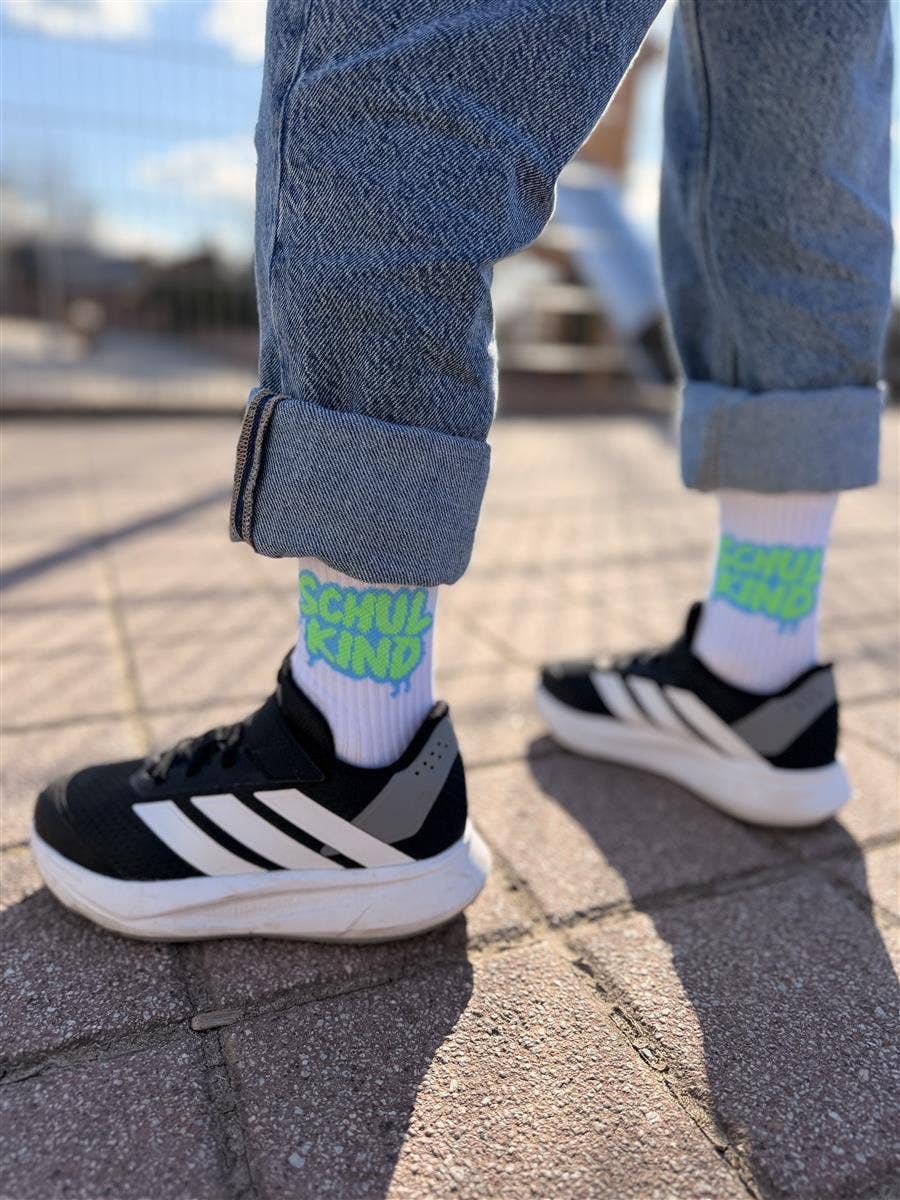 my day my dream Schulkind-Socken Graffiti Grün