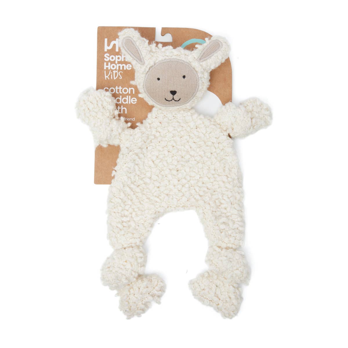 Kuscheltuch aus Baumwollstrick für Babys: Schaf
