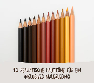 Hautfarben Buntstifte für Alle