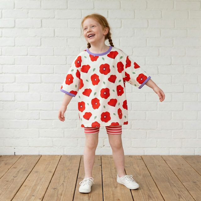 maxomorra oversized Shirt Poppies