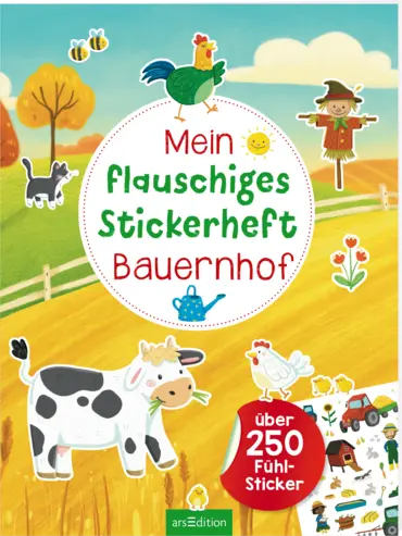 arsEdition Mein flauschiges Stickerheft Bauernhof