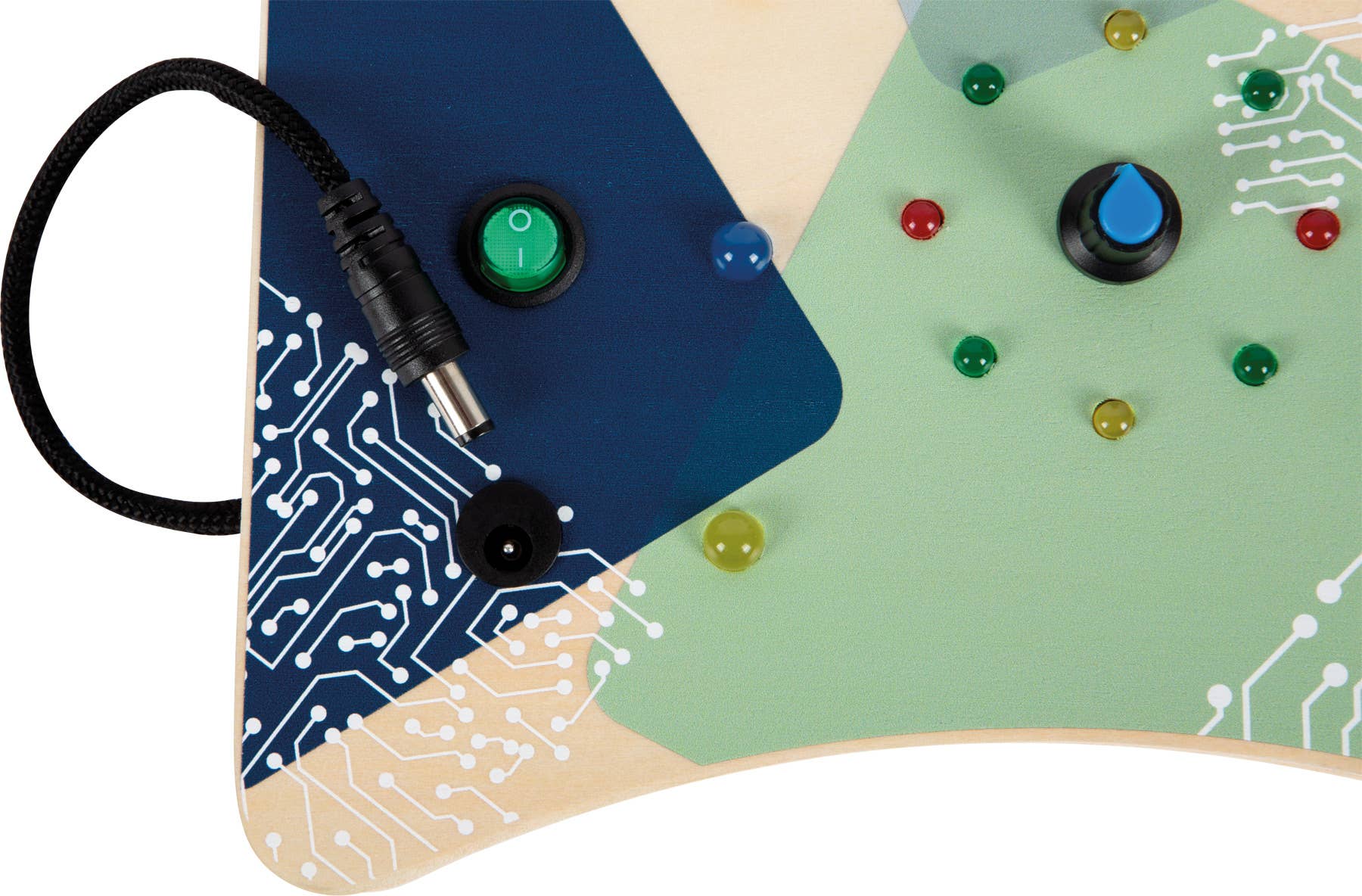 Motorikbrett LED Licht und Schalter | Busy Board | Holz