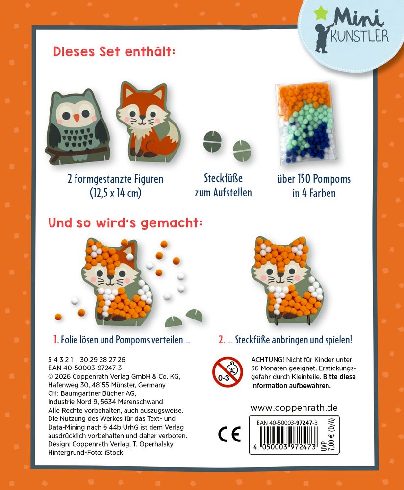 Coppenrath Mein kleines Bastelset: Pompom-Figuren