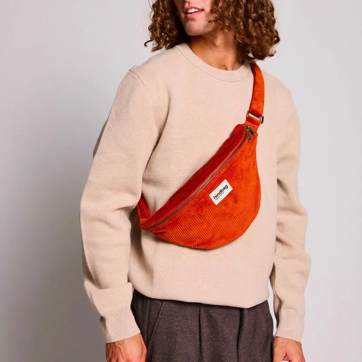 hindbag Sasha Velours brique