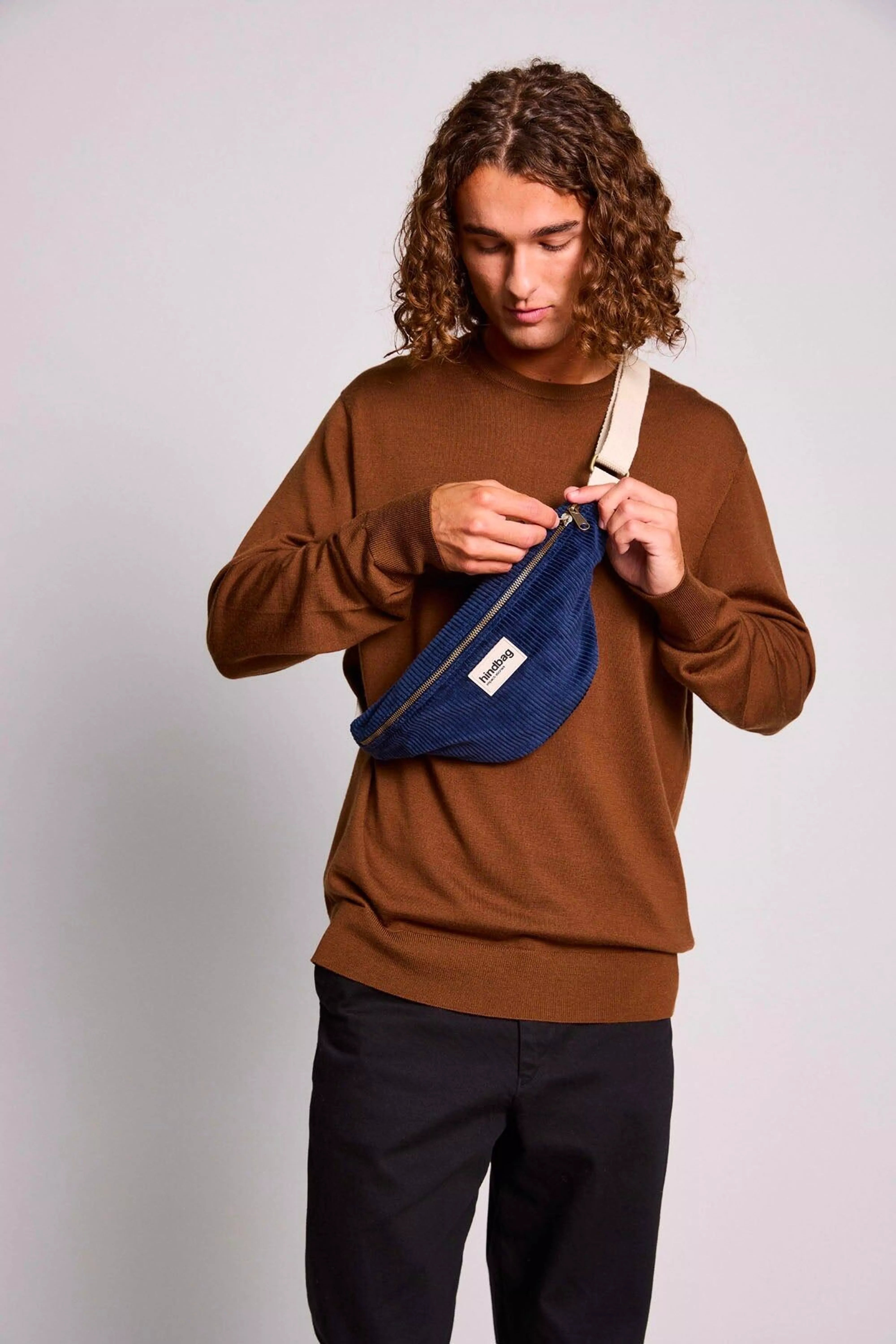 hindbag Olivia Velours marine