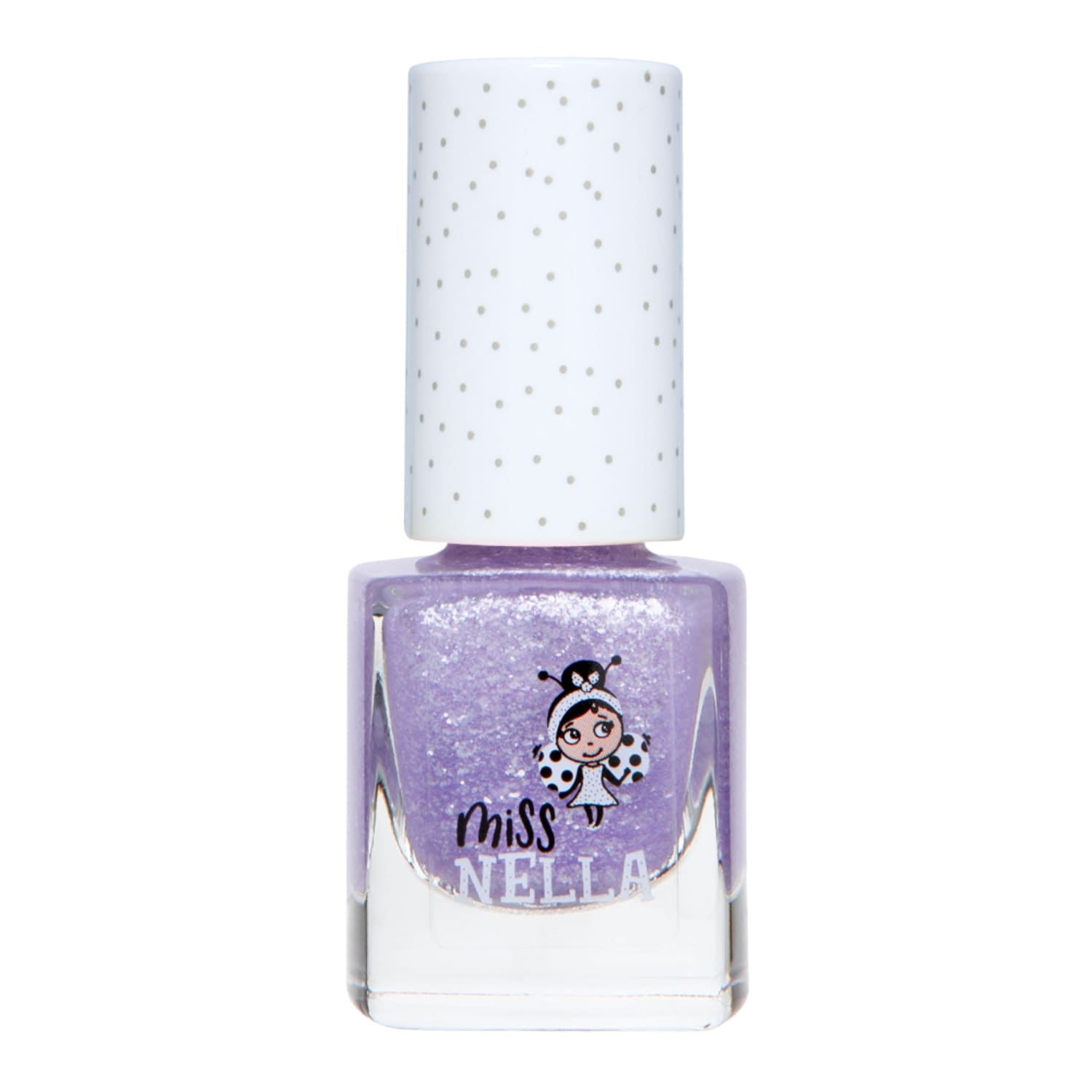 Miss Nella glitzernder kinderfreundlicher, geruchsfreier Peel-Off Nagellack Sparkly Zebra