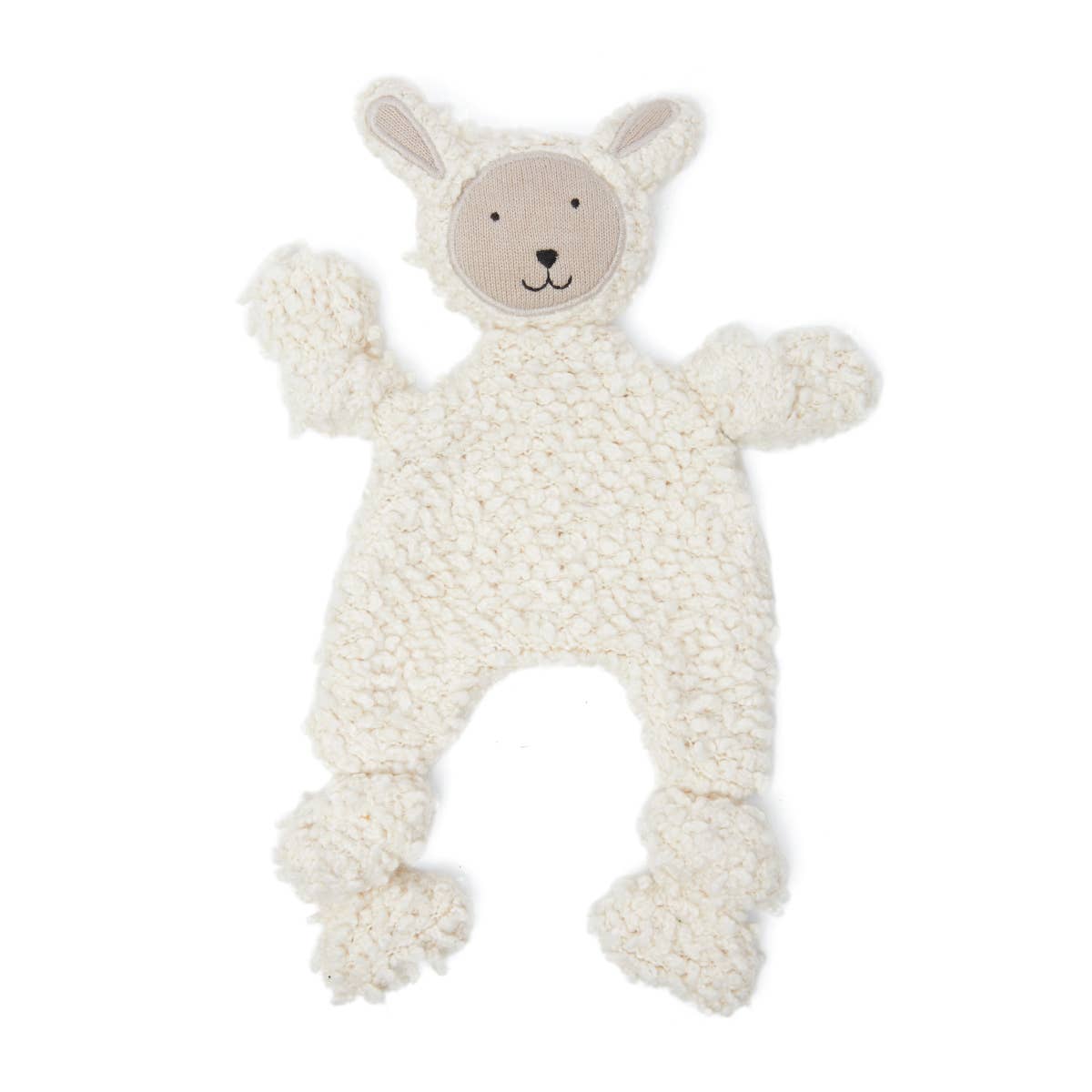 Kuscheltuch aus Baumwollstrick für Babys: Schaf