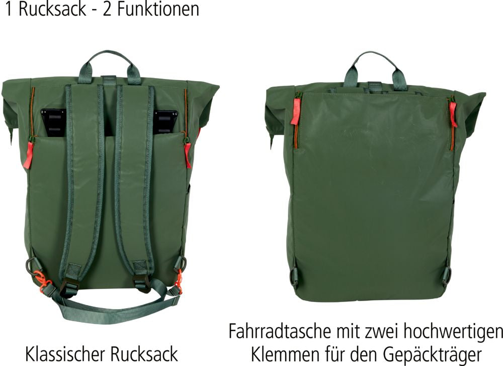 Die Spiegelburg Fahrradrucksack grün Shine bright(reflektierendes Material)