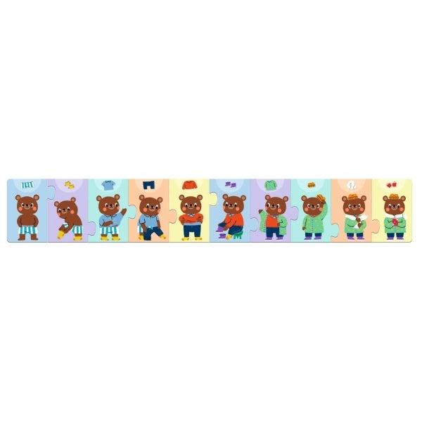Djeco Puzzle Teddybär zieht sich an
