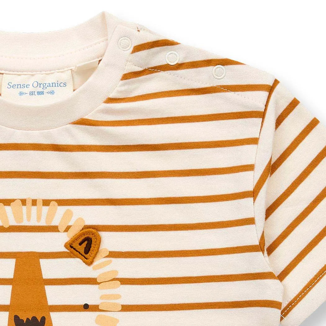 Sense Organics Baby T-Shirt ANTON Löwe Streifen