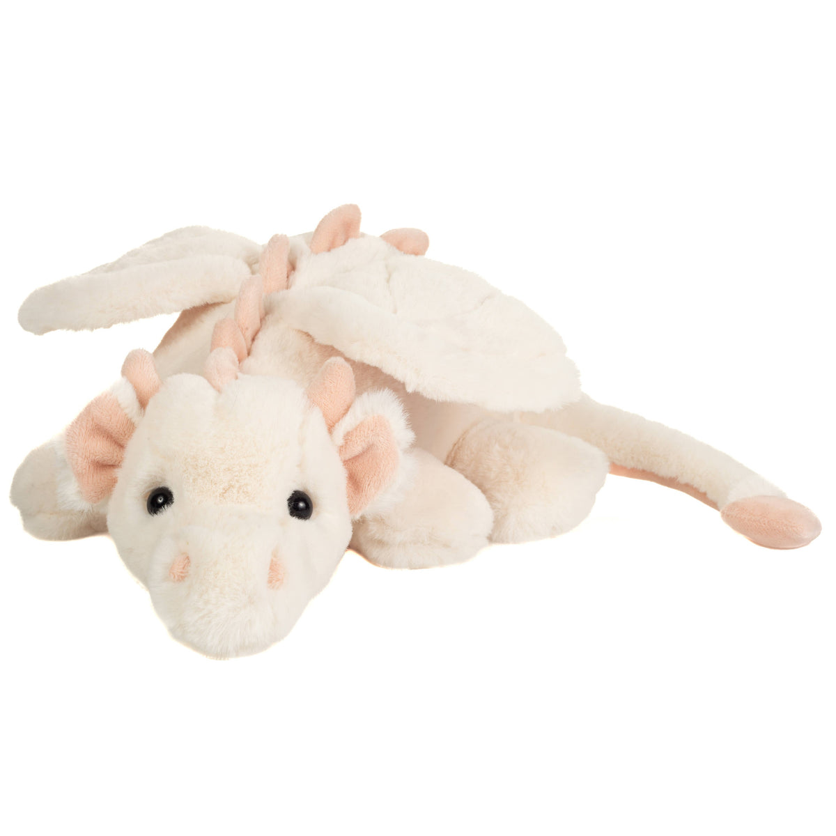 Teddy Hermann Drache Fluffy weiß-rosa 32 cm