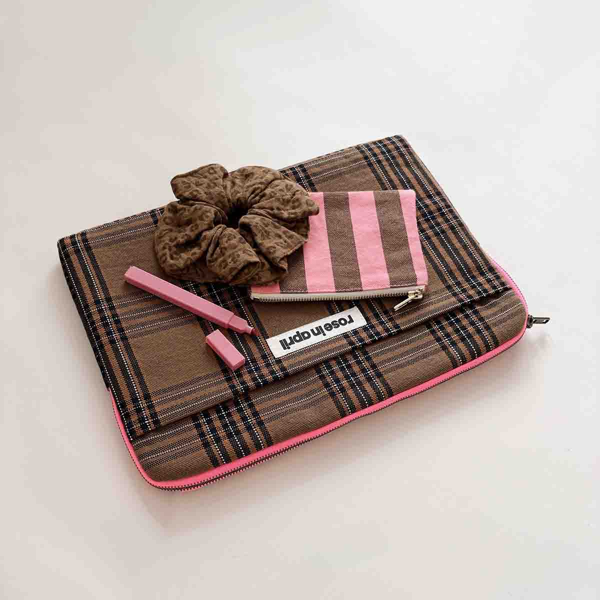 MARIE GELDBÖRSE STREIFEN FUNKY PINK / OLIVE