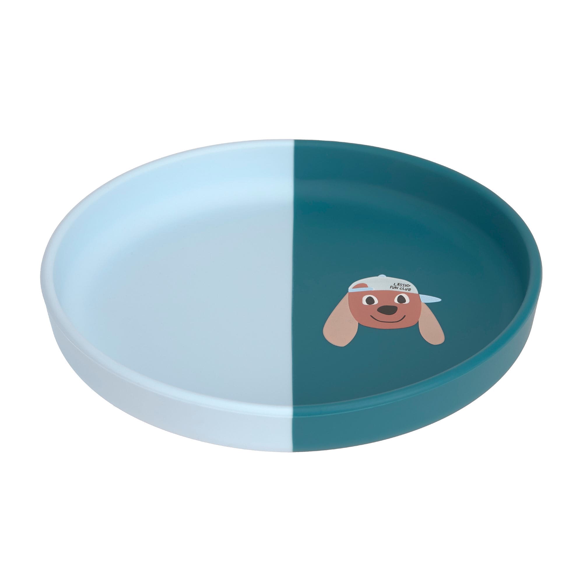 Lässig Silikonteller blau