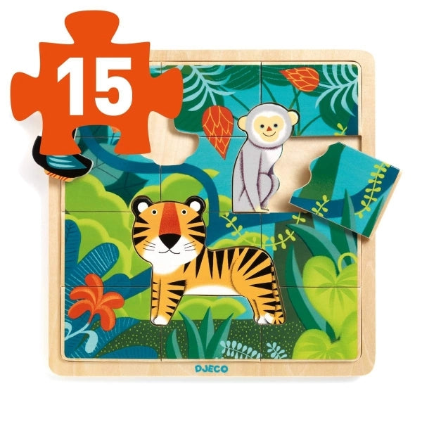 Djeco Holzpuzzle Jungle