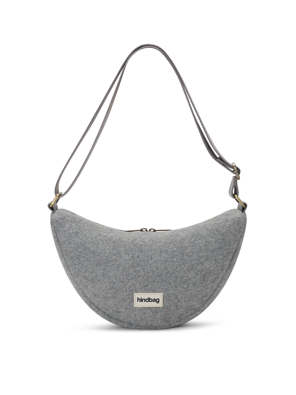 Hindbag Umhängetasche Andrea in Wolloptik – Granit