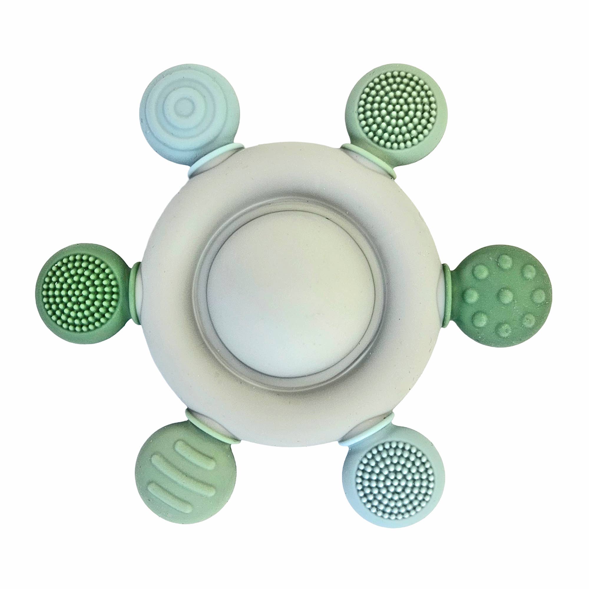 Baby Silikon Rassel & Beißspielzeug Karussell Grün