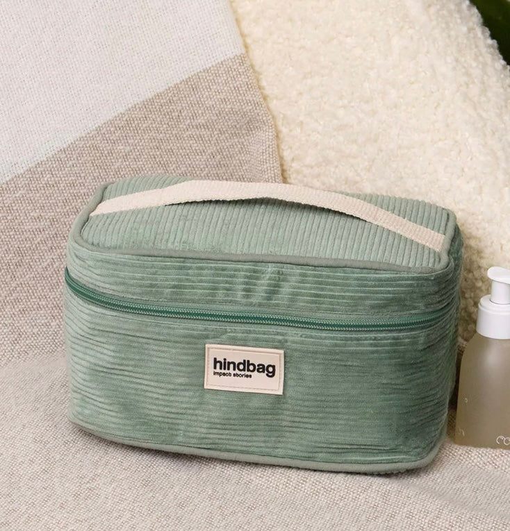 hindbag Kulturbeutel Gaspard Velours mint