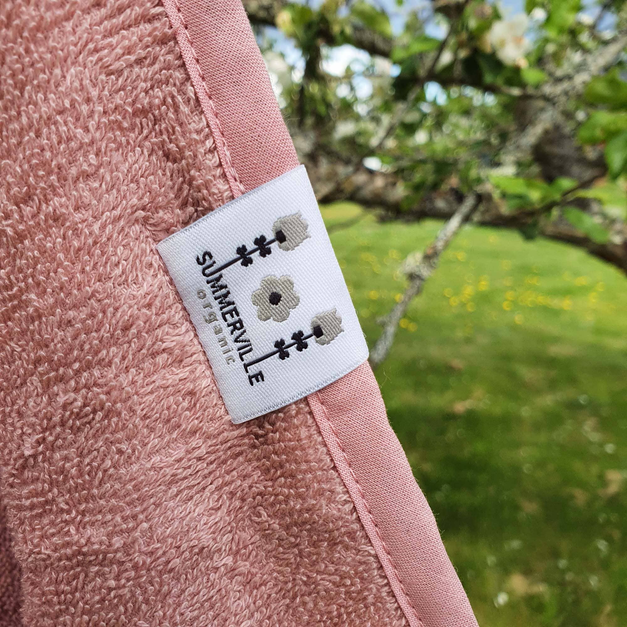 Bio-Babytuch mit Kapuze Rabbit Pale Mauve