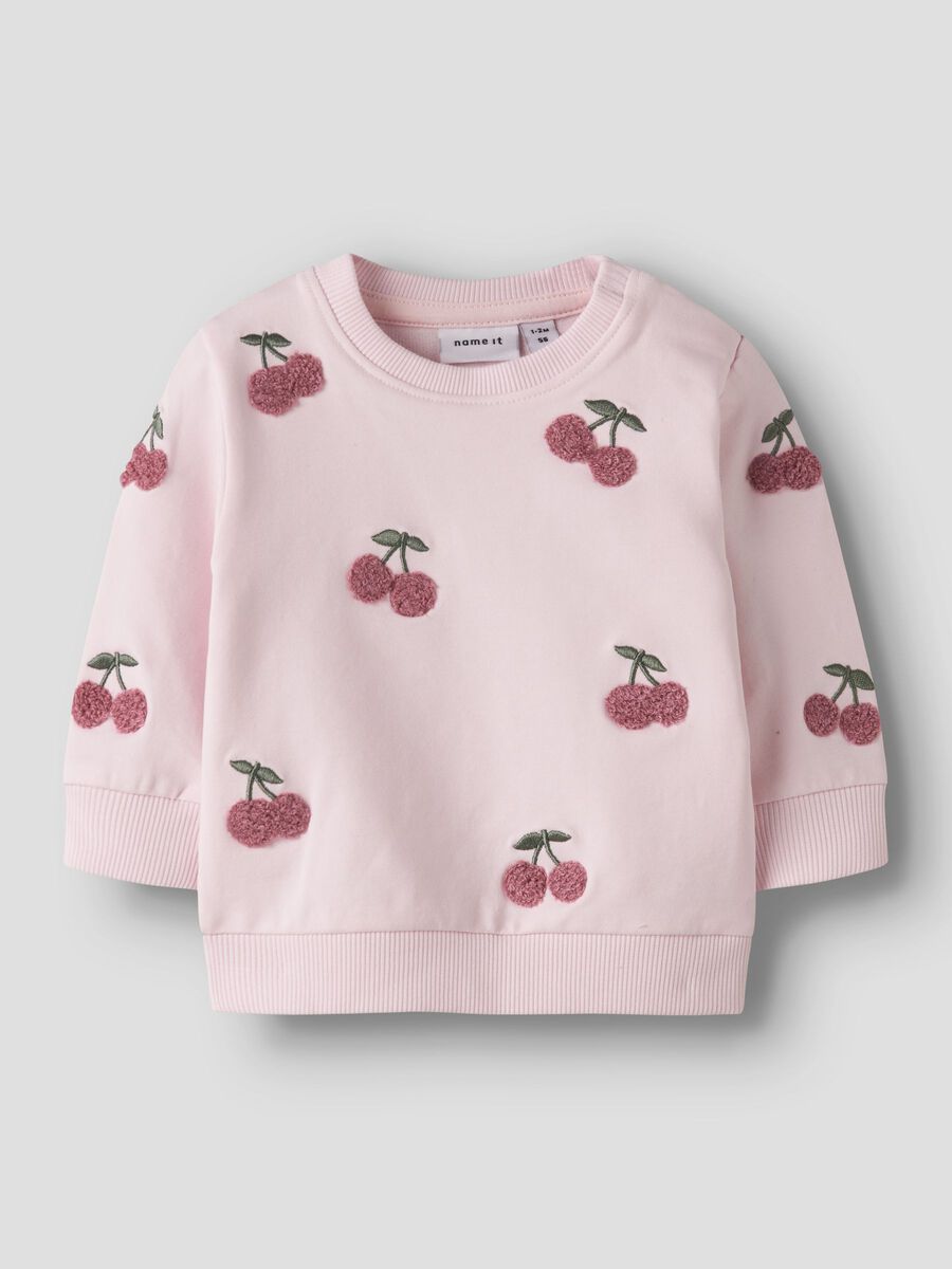 name it Sweatshirt rosa mit Kirschen (nbffairy)