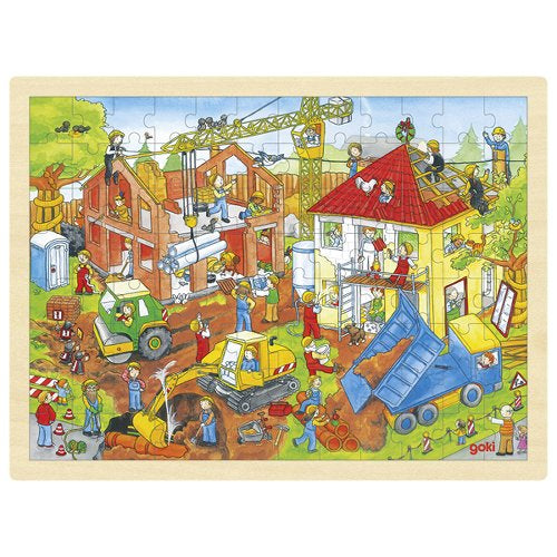 goki Holzpuzzle Baustelle