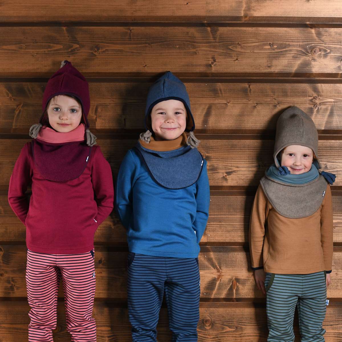 Finkid Wollfleece Kragen Kaulus Wool black plum