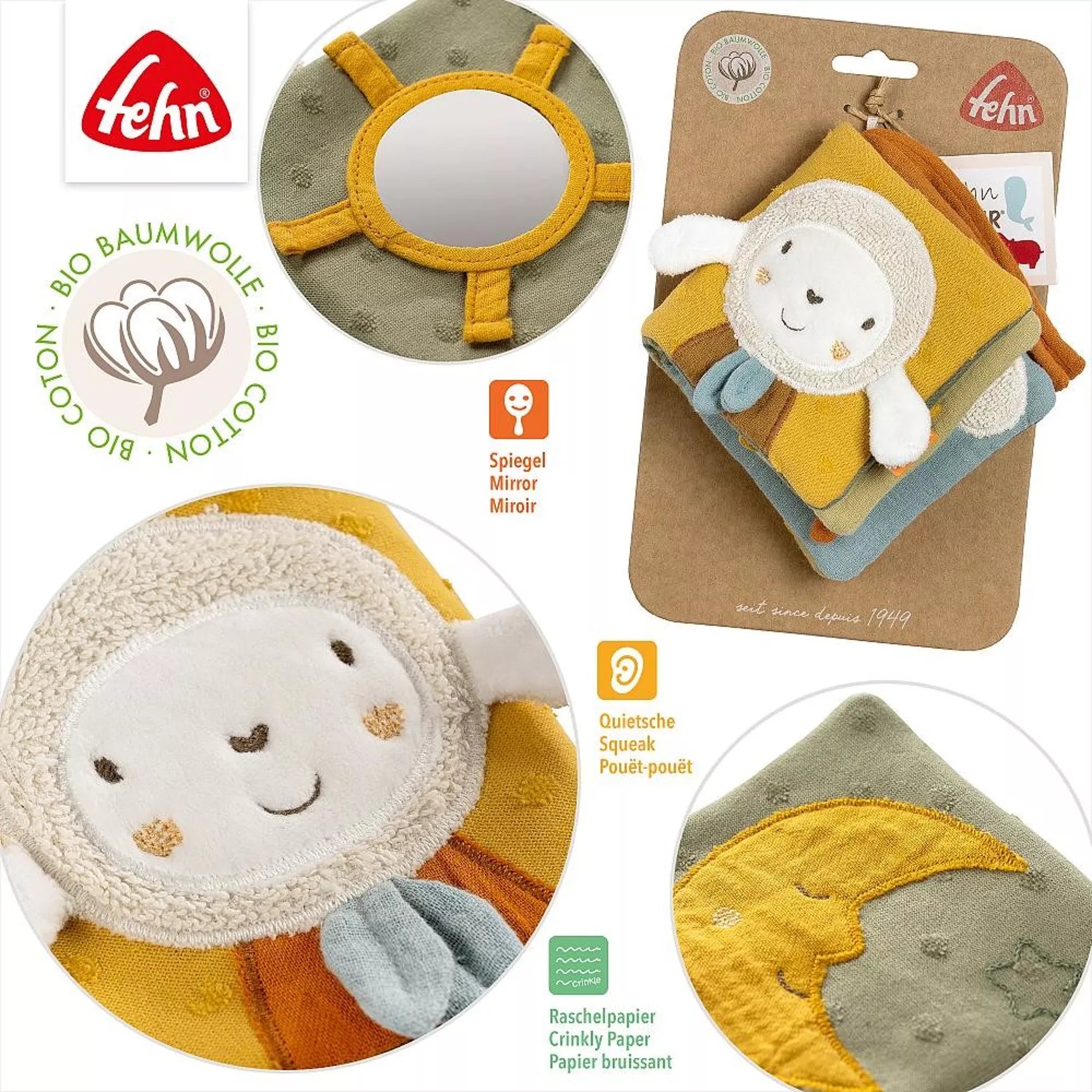 Fehn natur Stoffbuch Schaf