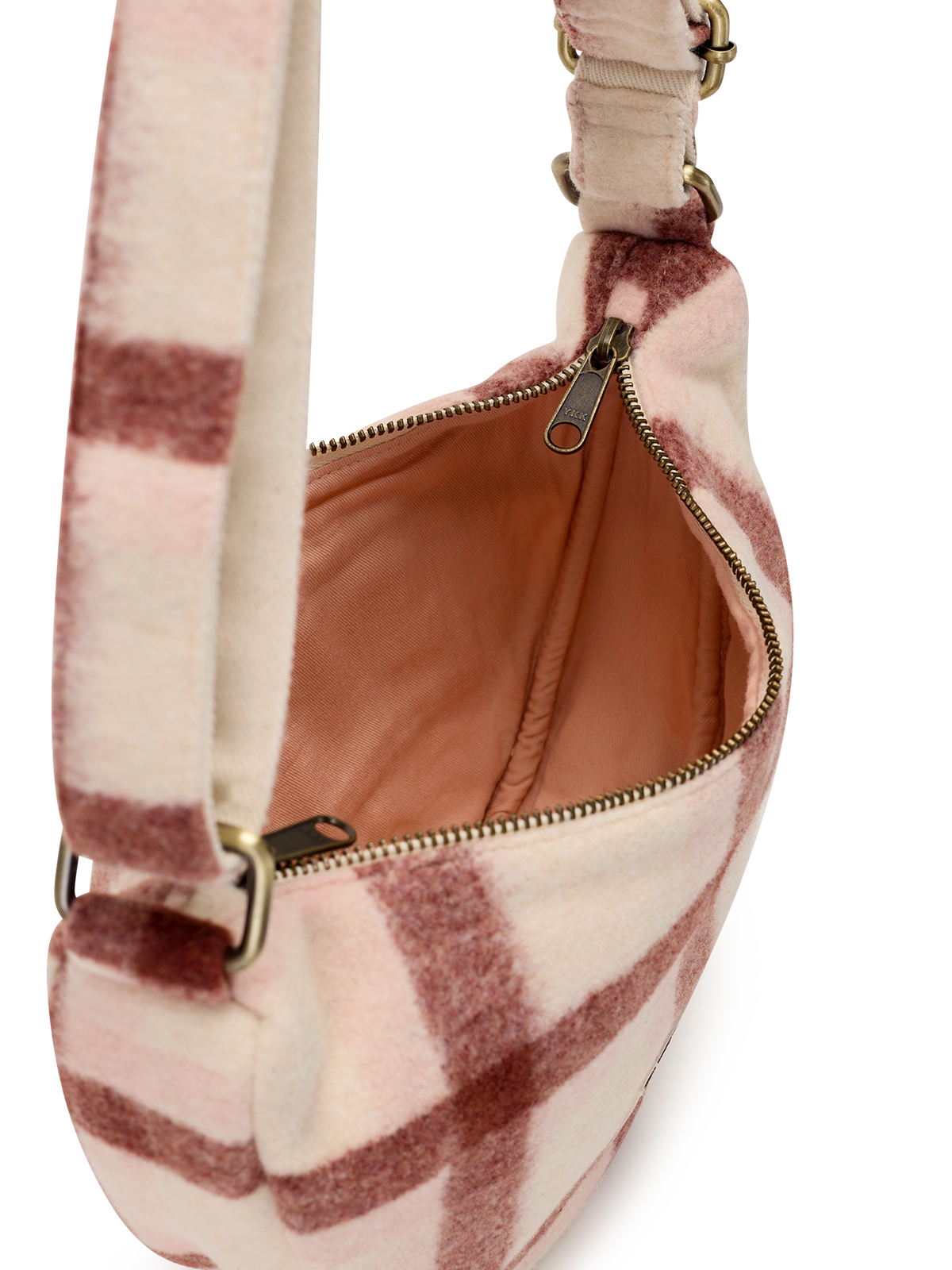 Hindbag Umhängetasche Andrea, rosa Tartan